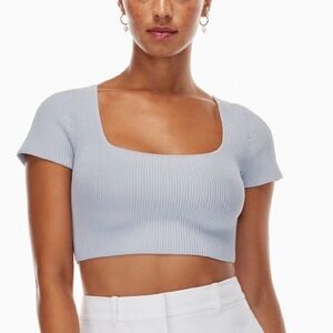 NWOT Aritzia Babaton sculpt ribbed crop top